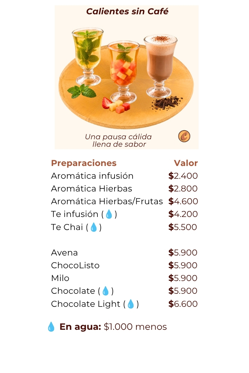 Catálogo Tortas Ponqués Postres Artesanales Bebidas calientes sin café Locales Choconuez - Cajicá Chía Tabio Sabana de Bogotá