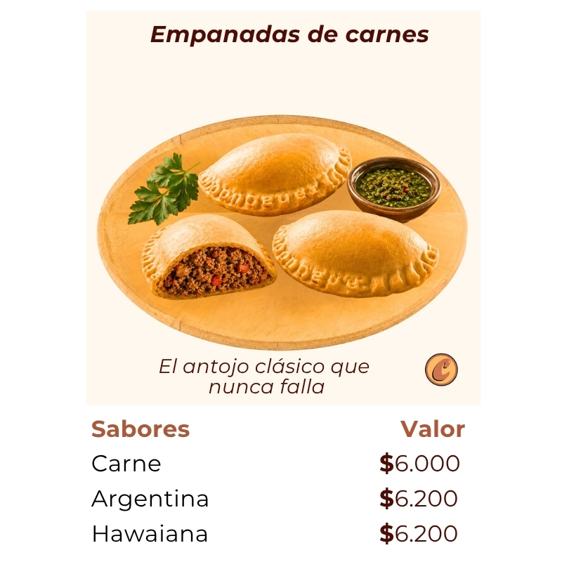 Catálogo Tortas Ponqués Postres Artesanales Empanadas carne Locales Choconuez - Cajicá Chía Tabio Sabana de Bogotá