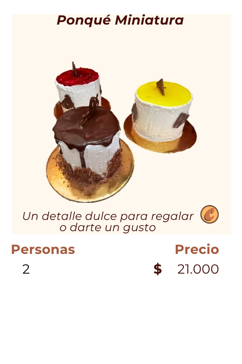 Catálogo Tortas Ponqués Postres Artesanales ponquetmantecada miniatura