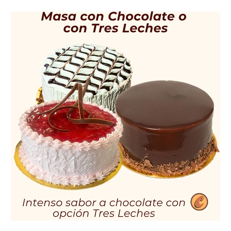Catálogo Tortas Ponqués Postres Artesanales Torta semi-Húmeda Masa Chocolate Combinada o Humeda Tres leches Choconuez - Cajicá Chía Tabio Sabana de Bogotá