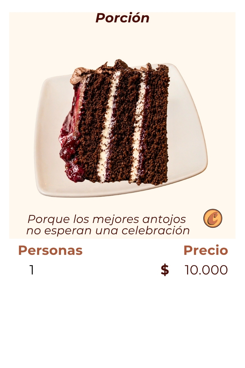 Catálogo Tortas Ponqués Postres Artesanales Porciones Torta semi-Húmeda Masa Blanca Chocolate Combinada o Humeda Tres leches Choconuez - Cajicá Chía Tabio Sabana de Bogotá