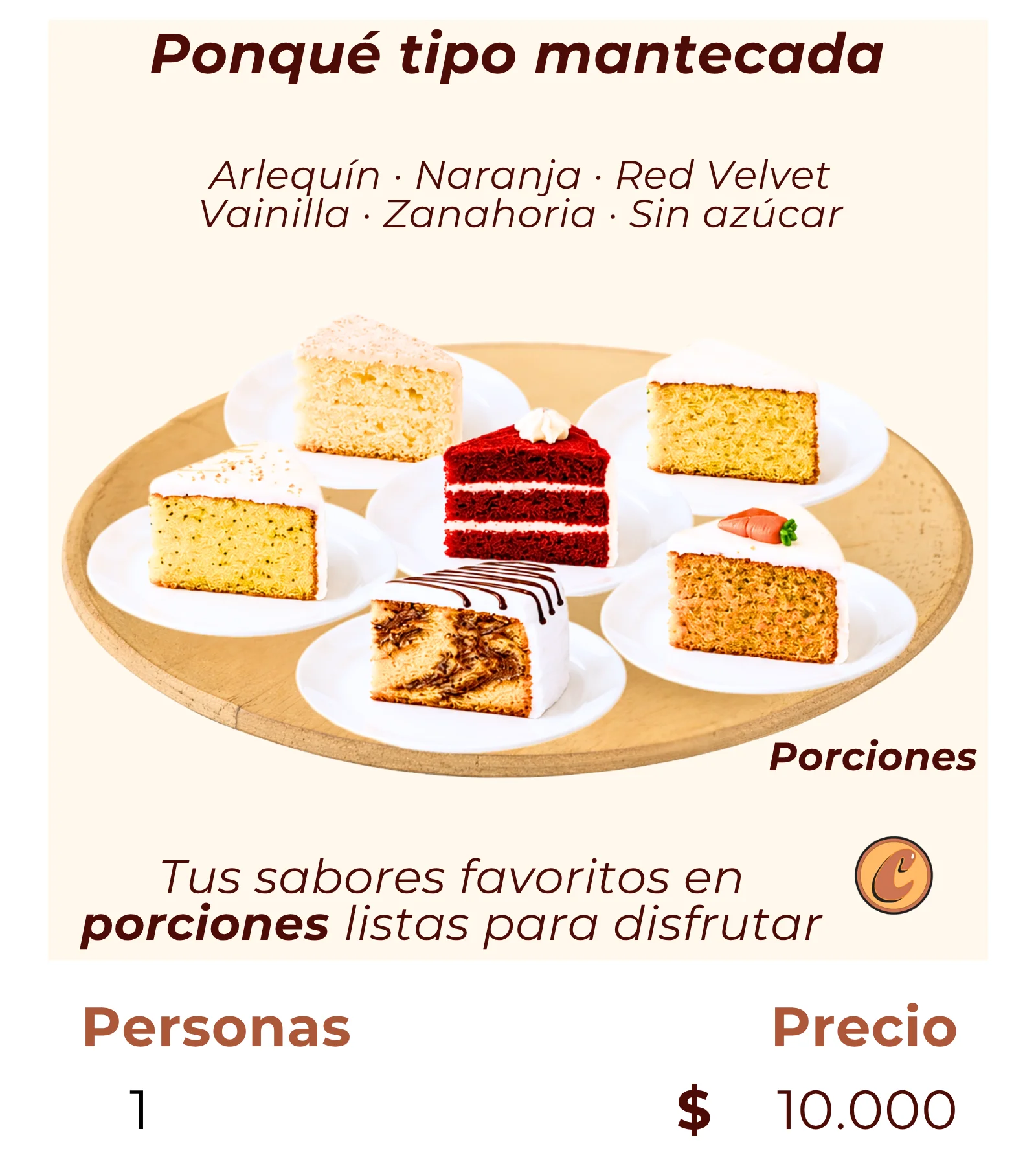 Catálogo Tortas Ponqués Postres Artesanales Porciones Ponque Choconuez - Cajicá Chía Tabio Sabana de Bogotá