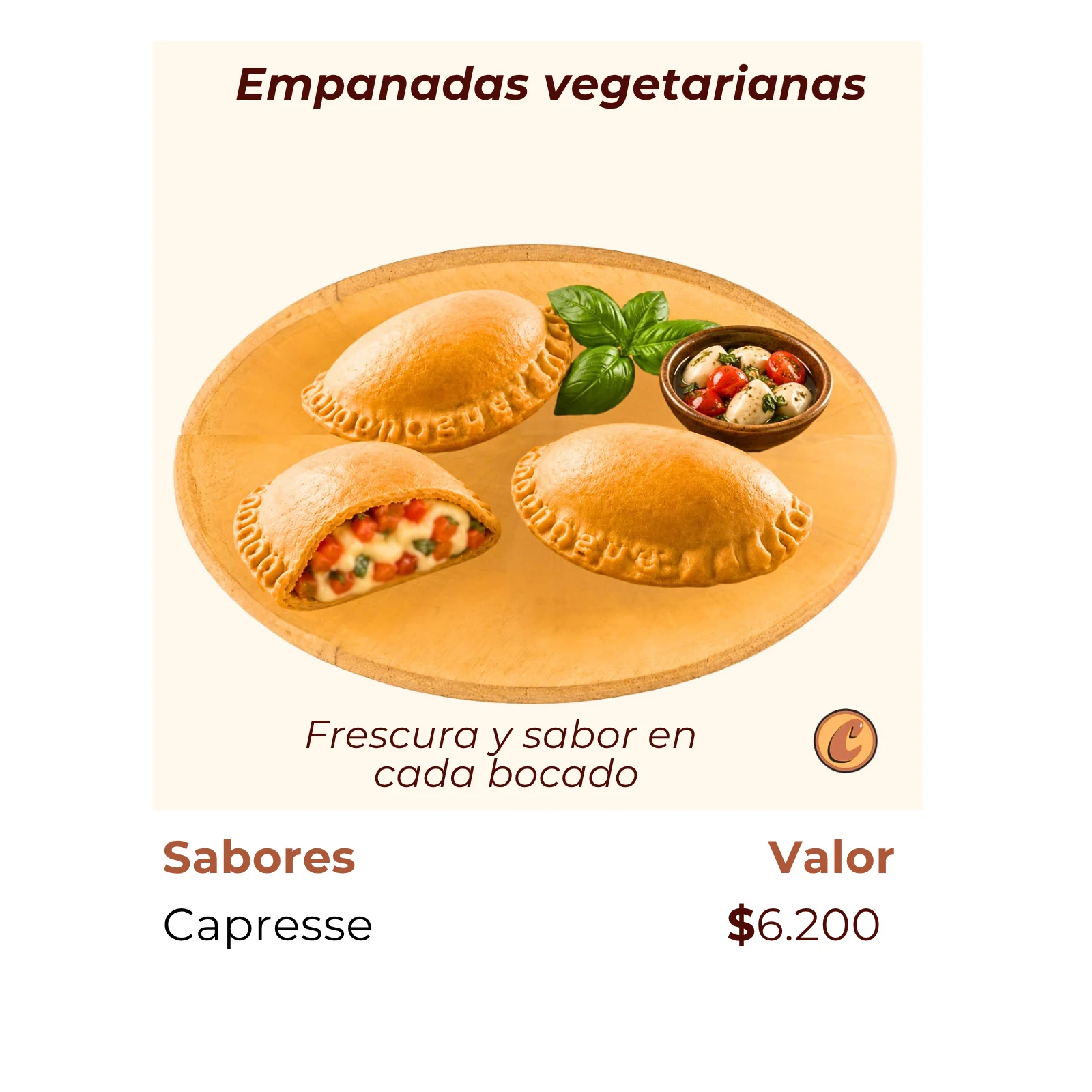 Catálogo Tortas Ponqués Postres Artesanales salado empanada vegetarianas