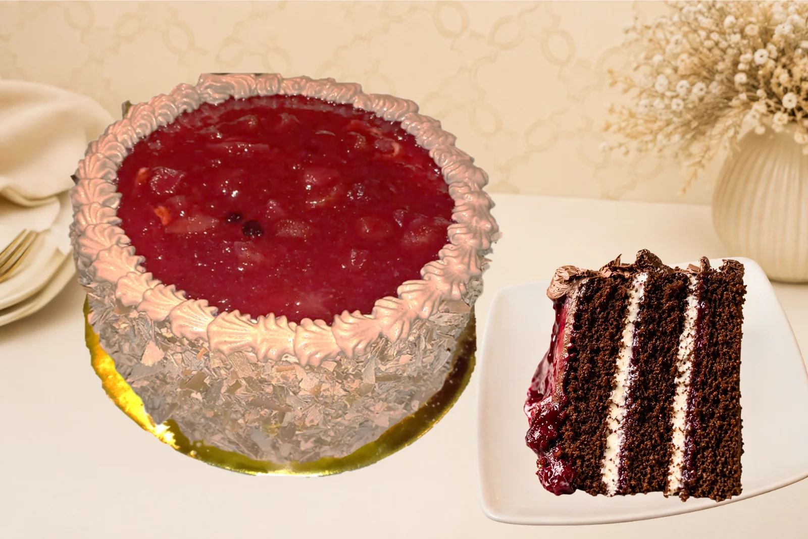 torta humeda frutosrojos chocolate mesa Choconuez - Cajicá Chía Tabio Sabana de Bogotá
