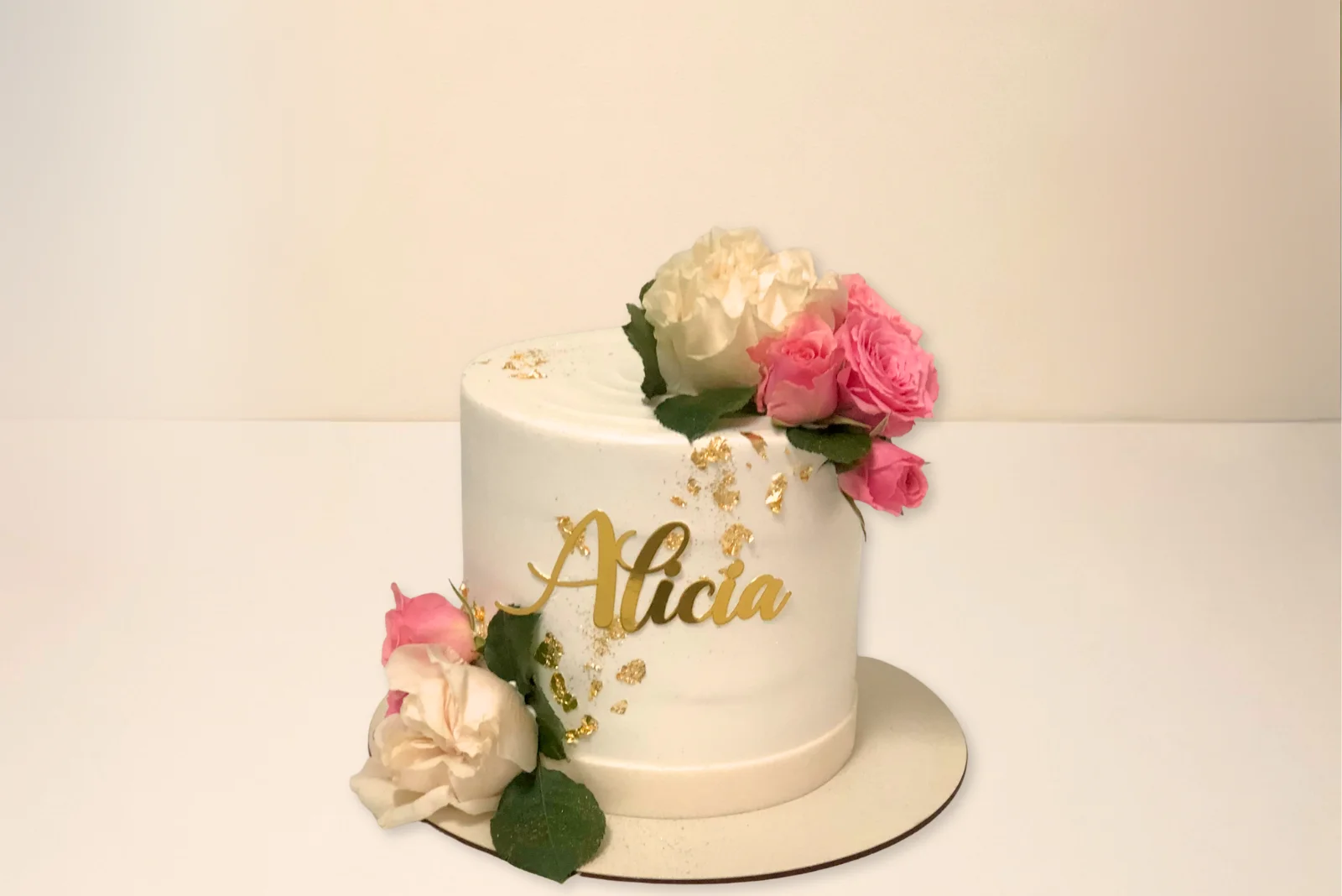 torta personalizada un piso flores Choconuez - Cajicá Chía Tabio Sabana de Bogotá