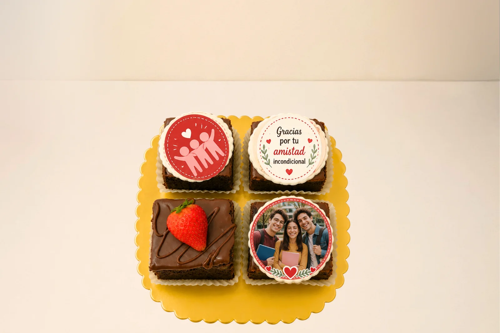 Amor y Amistad 2026: cómo celebrar el mes más dulce del año con pastelería artesanal postre brownie amor y amistad personalizado Choconuez - Cajicá Chía Tabio Sabana de Bogotá