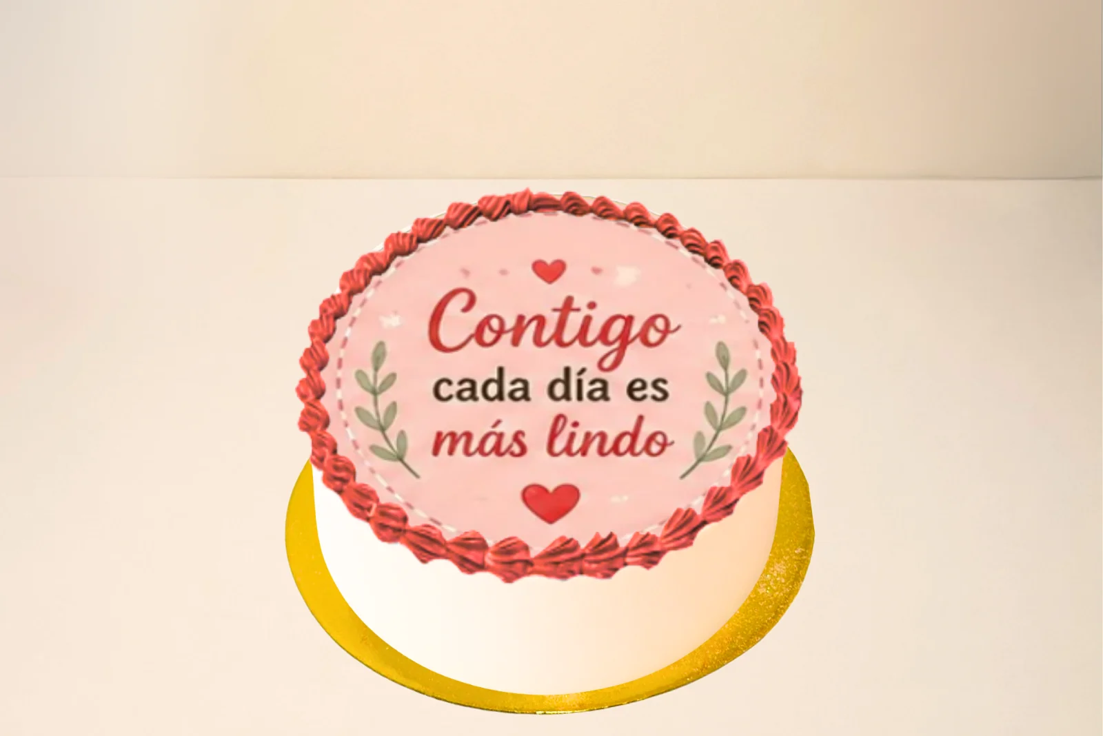 Amor y Amistad 2026: cómo celebrar el mes más dulce del año con pastelería artesanal torta impresion mensaje amoryamistad personalizada